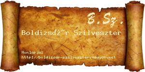 Boldizsár Szilveszter névjegykártya